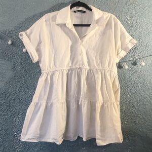 White Zara summer Shirt/dress
